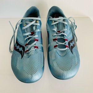 Saucony Women's Vendetta 3 Track Spikes Sky Blue Size 10 US Excellent Condition